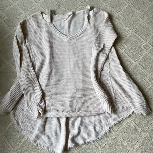 Free People Knit Top with shoulder cutouts